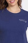Rosaline Yale University Crop Length Loungewear Top - Bellwether Blue — thumbnail 5